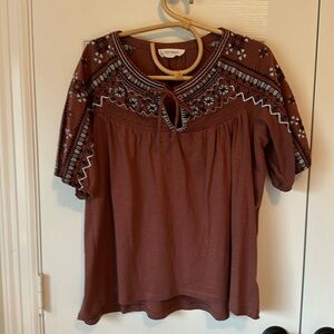Lucky brand peasant top size large